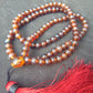 39 gram 108 Beads 8 mm Mala Buddha for Yoga and Meditation Indonesian Red Amber for Healing MB3