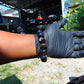 34 gram 14 Beads Mala Bracelet Indonesian Dark Blue Cherry Red Amber 16 mm for Healing FRB17