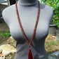 39 gram 108 Beads 8 mm Mala Buddha for Yoga and Meditation Indonesian Red Amber for Healing MB3