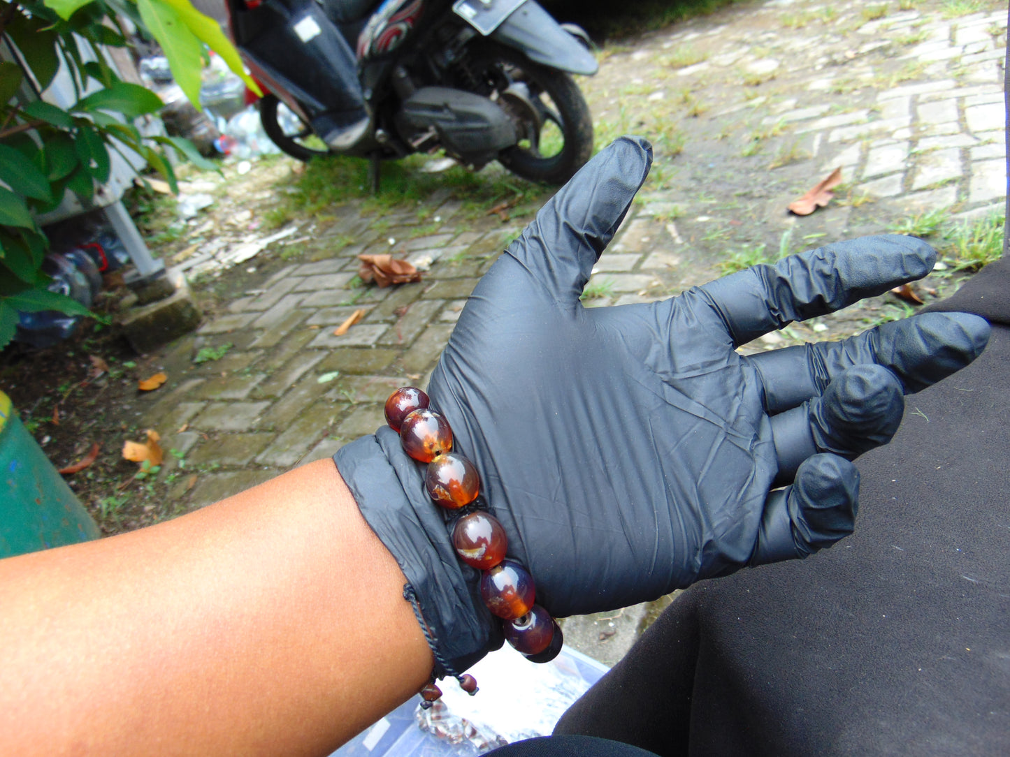 21 gram 14 Beads Mala Bracelet Indonesian amber 13x16 mm for Healing A14G56