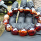 21 gram 14 Beads Mala Bracelet Indonesian Blue amber 15x16 mm for Healing A14G50
