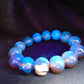 32 gram 14 Beads Mala Bracelet Indonesian Blue Yellow Amber 16 mm for Healing FRB2