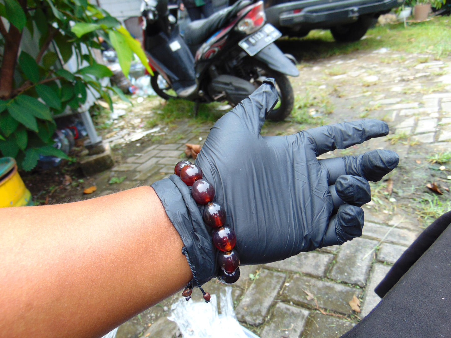 21 gram 14 Beads Mala Bracelet Indonesian amber 13x16 mm for Healing A14G51