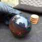 189 gr Sphere Ball 70 mm Indonesian Brown Blue Amber for Healing AJ1090