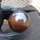 189 gr Sphere Ball 70 mm Indonesian Brown Blue Amber for Healing AJ1090