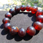 31 gram 14 Beads Mala Bracelet Indonesian Cherry Red Amber 16 mm for Healing FRB16