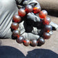 31 gram 14 Beads Mala Bracelet Indonesian Cherry Red Amber 16 mm for Healing FRB16