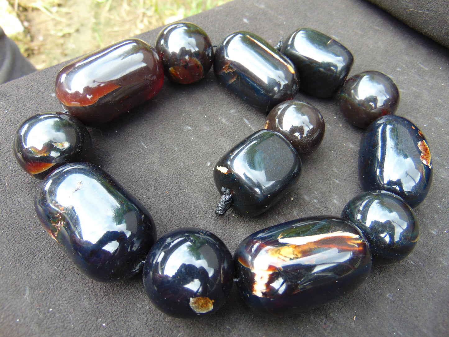 299 gr Big Necklace Indonesian Black Amber for Healing NE3