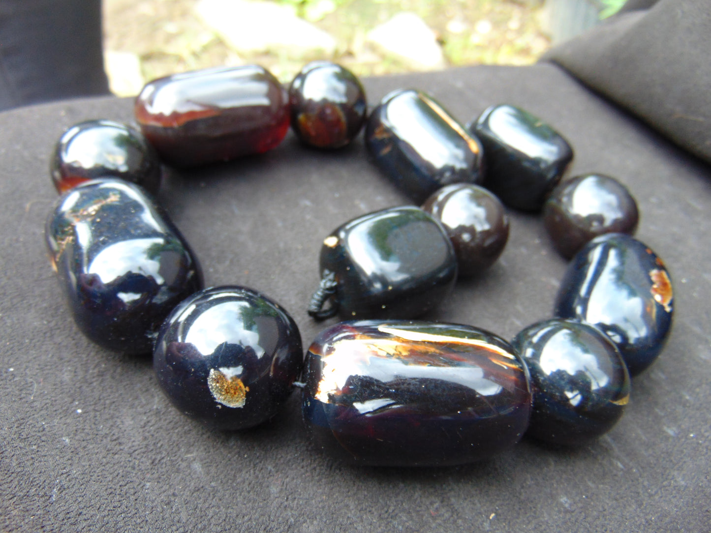 299 gr Big Necklace Indonesian Black Amber for Healing NE3