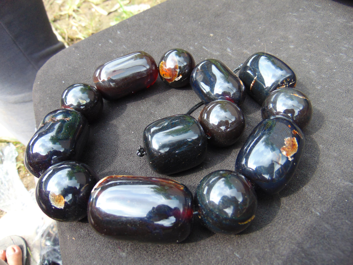 299 gr Big Necklace Indonesian Black Amber for Healing NE3