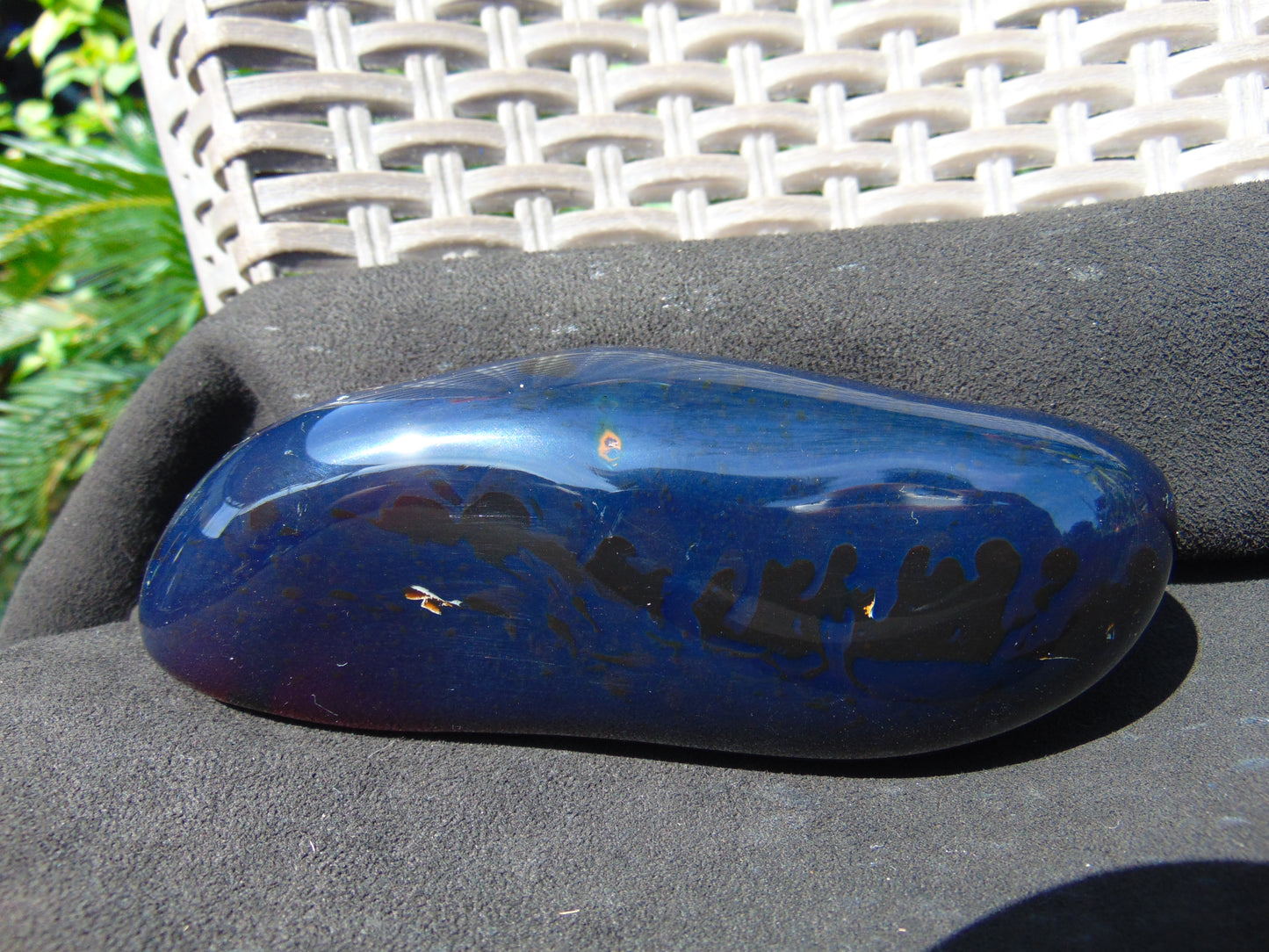 244 gr full polished 152x56x58 mm Indonesia Blue  Amber for Healing 25ST1