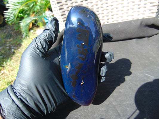 244 gr full polished 152x56x58 mm Indonesia Blue  Amber for Healing 25ST1