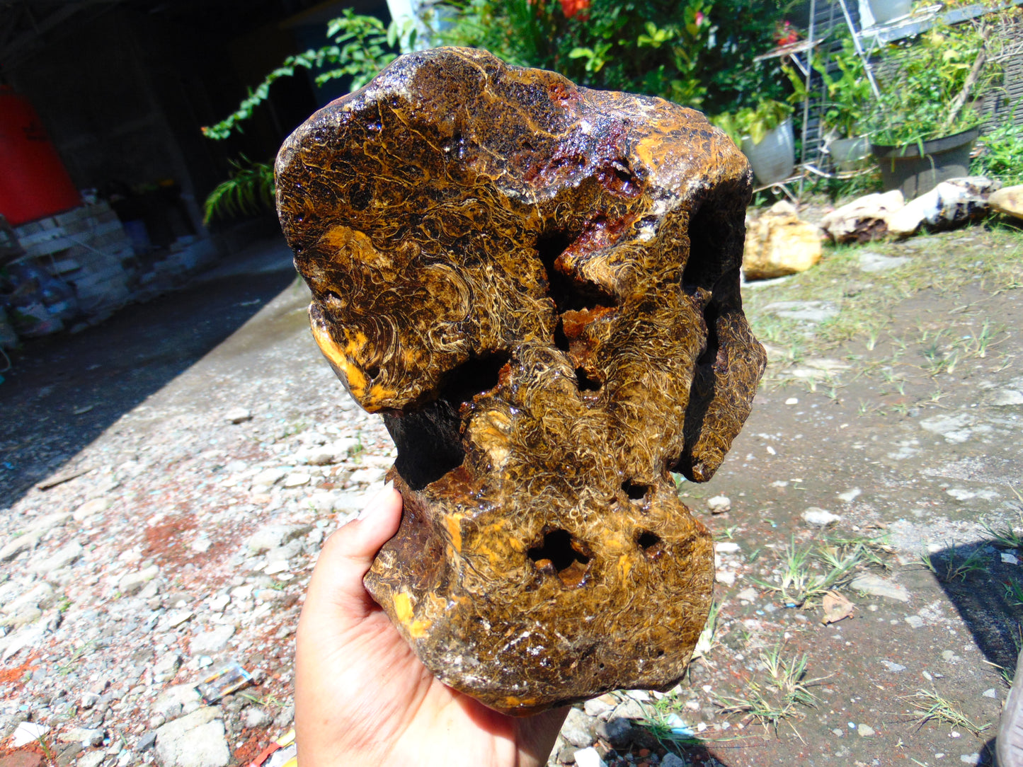 3100 gr Indonesia Yellow Aromatic Perfumed  Amber for Healing 26AYE73