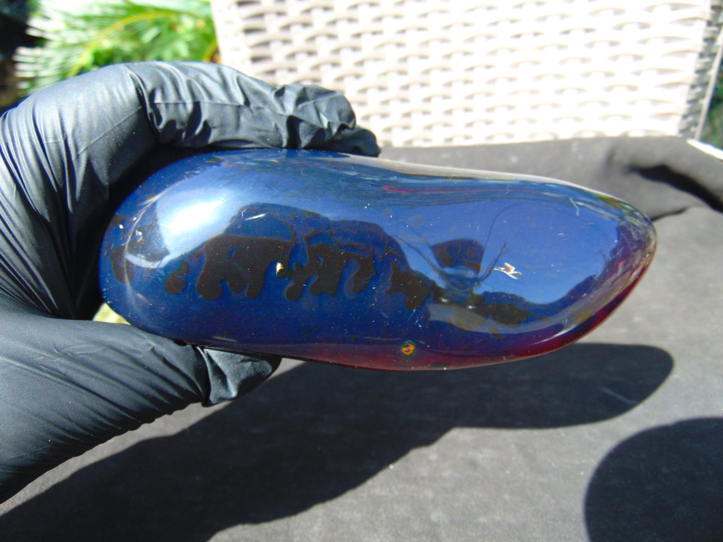 244 gr full polished 152x56x58 mm Indonesia Blue  Amber for Healing 25ST1