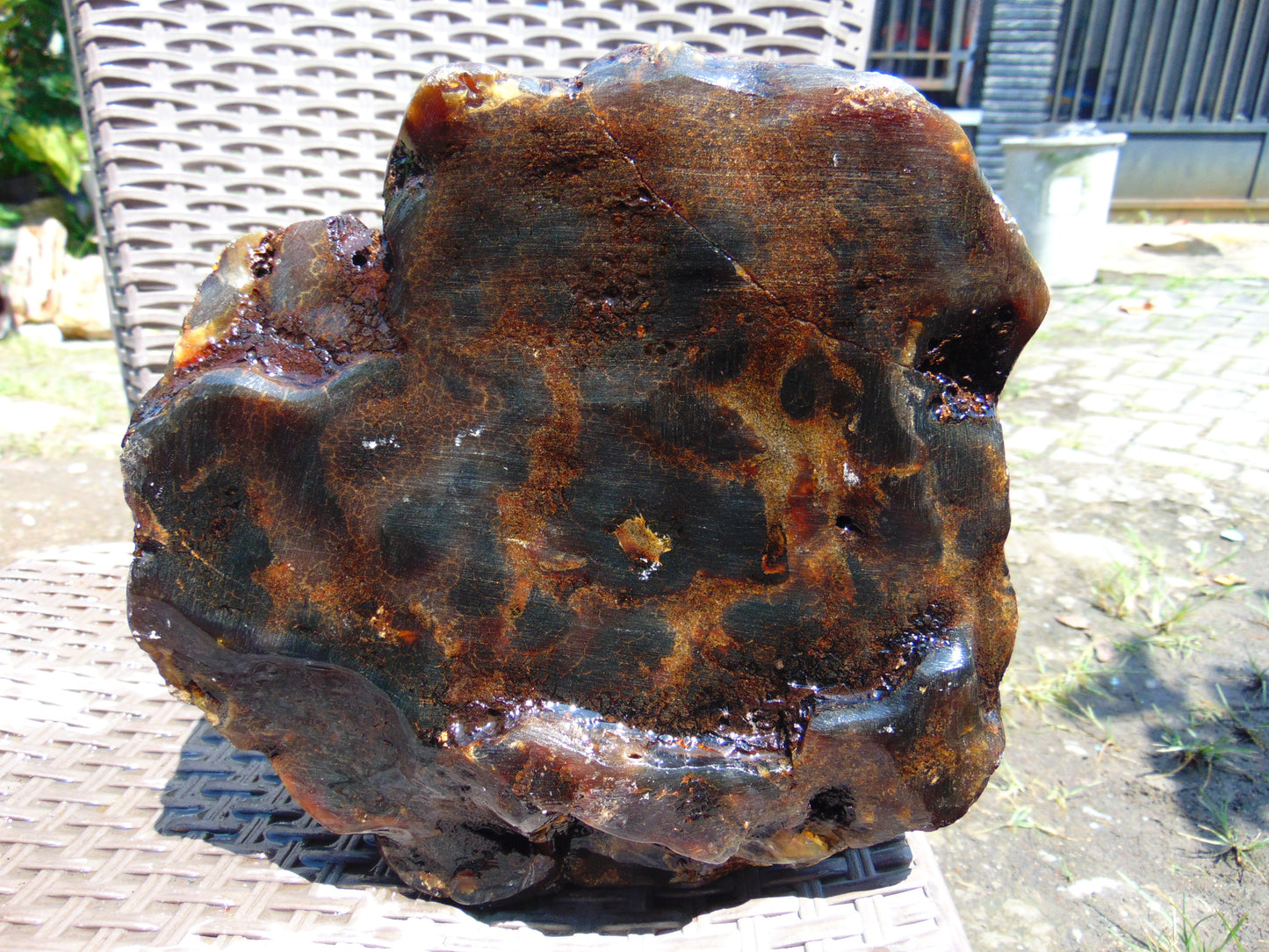 7050 gram Indonesia Black Yellow Aromatic Perfumed  Amber for Healing 26AYE76
