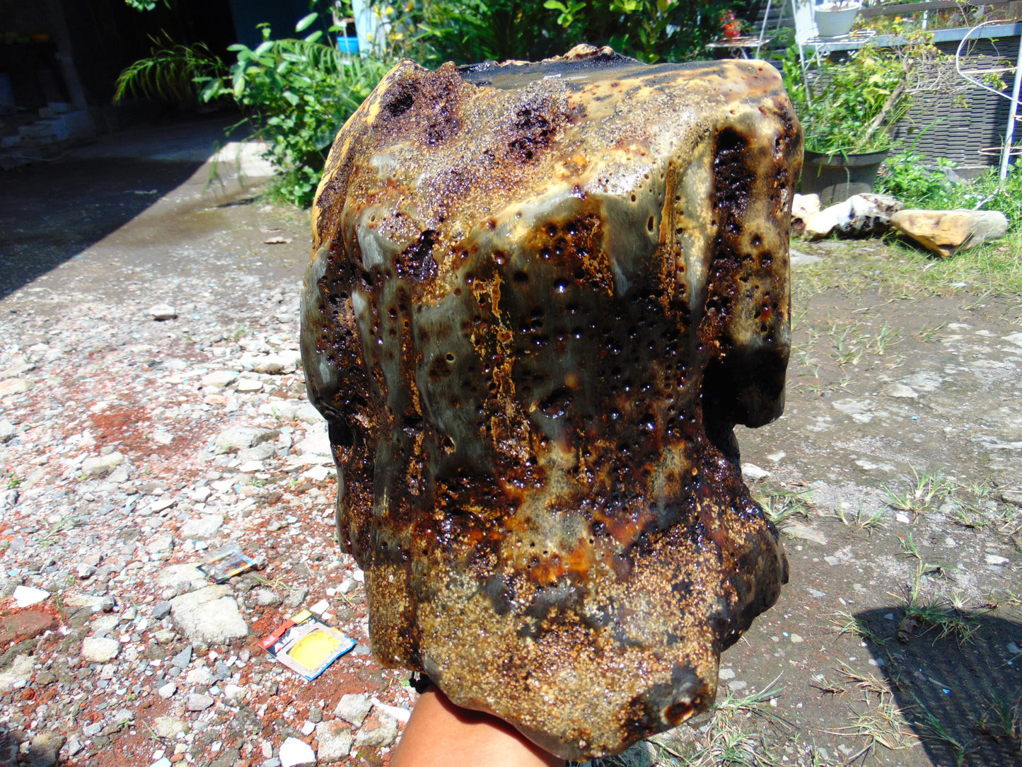 7050 gram Indonesia Black Yellow Aromatic Perfumed  Amber for Healing 26AYE76