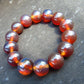 30 gram 14 Beads Mala Bracelet Indonesian Blue Yellow Red Amber 16 mm for Healing FRB10
