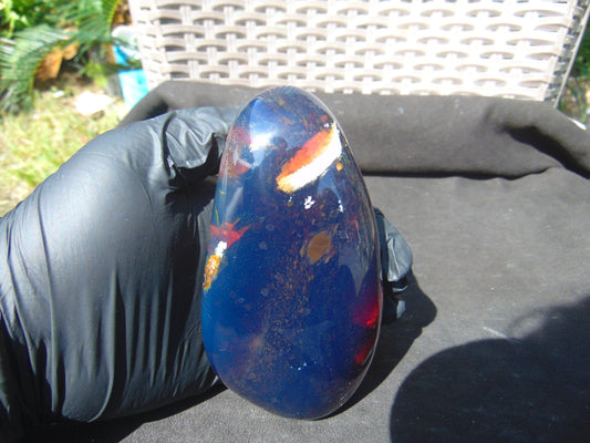 209 gr full polished 125x65x50 mm Indonesia Blue Amber for Healing 25ST4