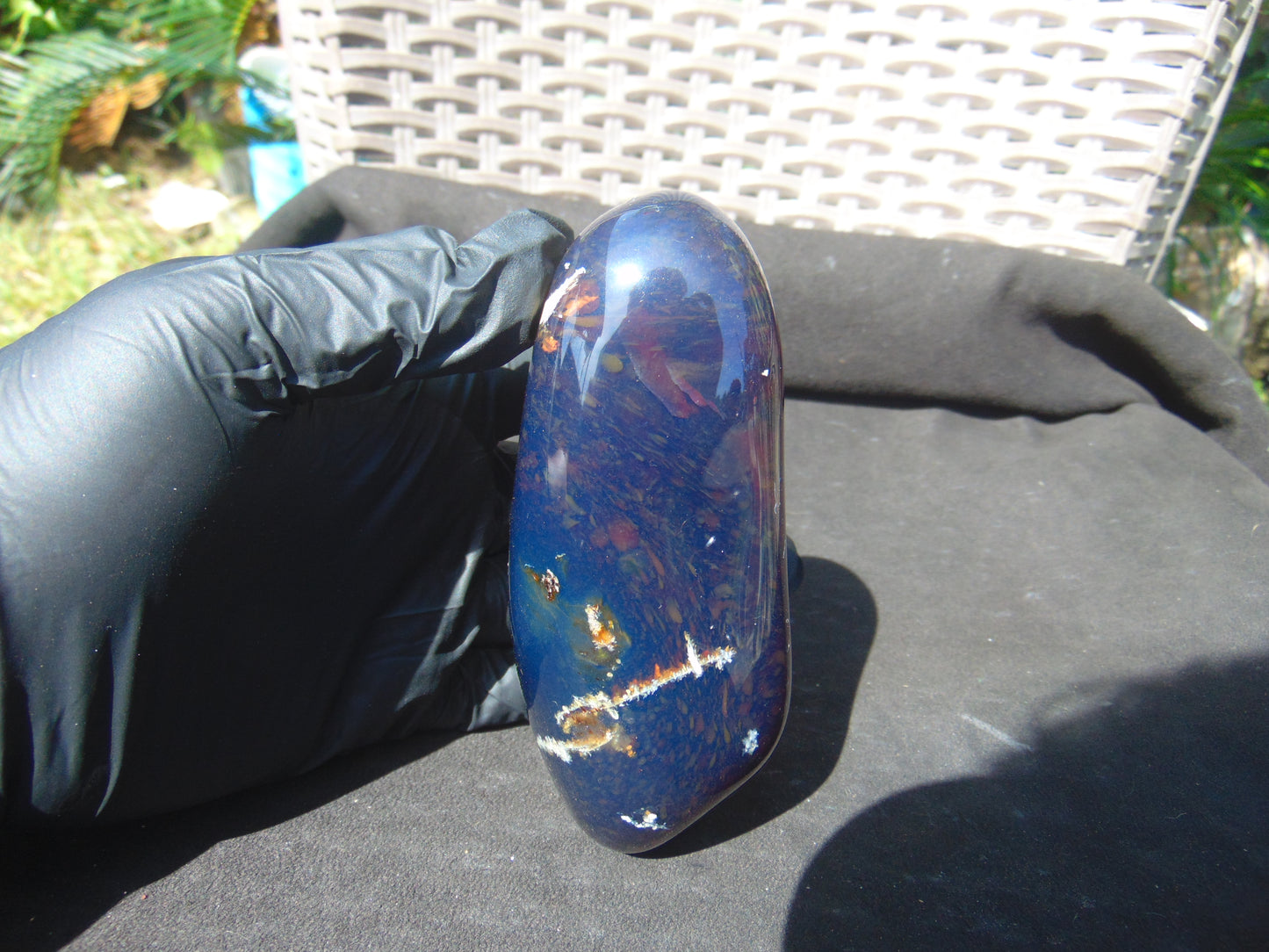 209 gr full polished 125x65x50 mm Indonesia Blue Amber for Healing 25ST4