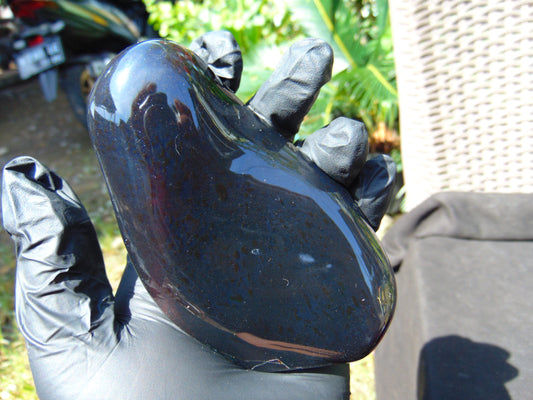 144 gr full polished 11x6x2 cm Indonesia Blue Amber for Healing AR154