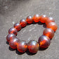 31 gram 14 Beads Mala Bracelet Indonesian Red Amber 16 mm for Healing FRB6