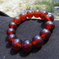 31 gram 14 Beads Mala Bracelet Indonesian Red Amber 16 mm for Healing FRB6
