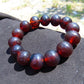 31 gram 14 Beads Mala Bracelet Indonesian Cherry Red Amber 16 mm for Healing FRB5