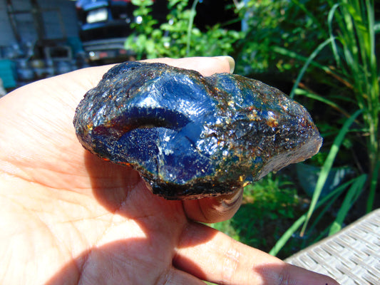 51 gram Rough Raw Indonesian Inclusion Blue Amber for Healing RB352