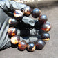 58 gram 12 Beads Mala Bracelet Indonesian Cherry Amber 25 mm for Healing B20M13