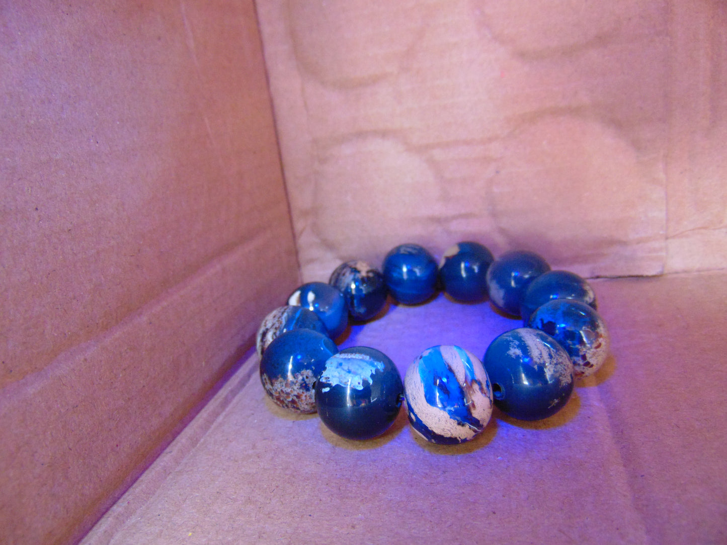 58 gram 12 Beads Mala Bracelet Indonesian Cherry Amber 25 mm for Healing B20M13