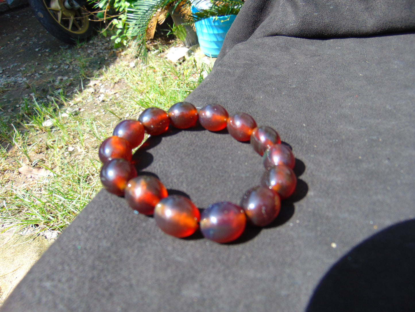 21 gram 14 Beads Mala Bracelet Indonesian amber 13x16 mm for Healing A14G58