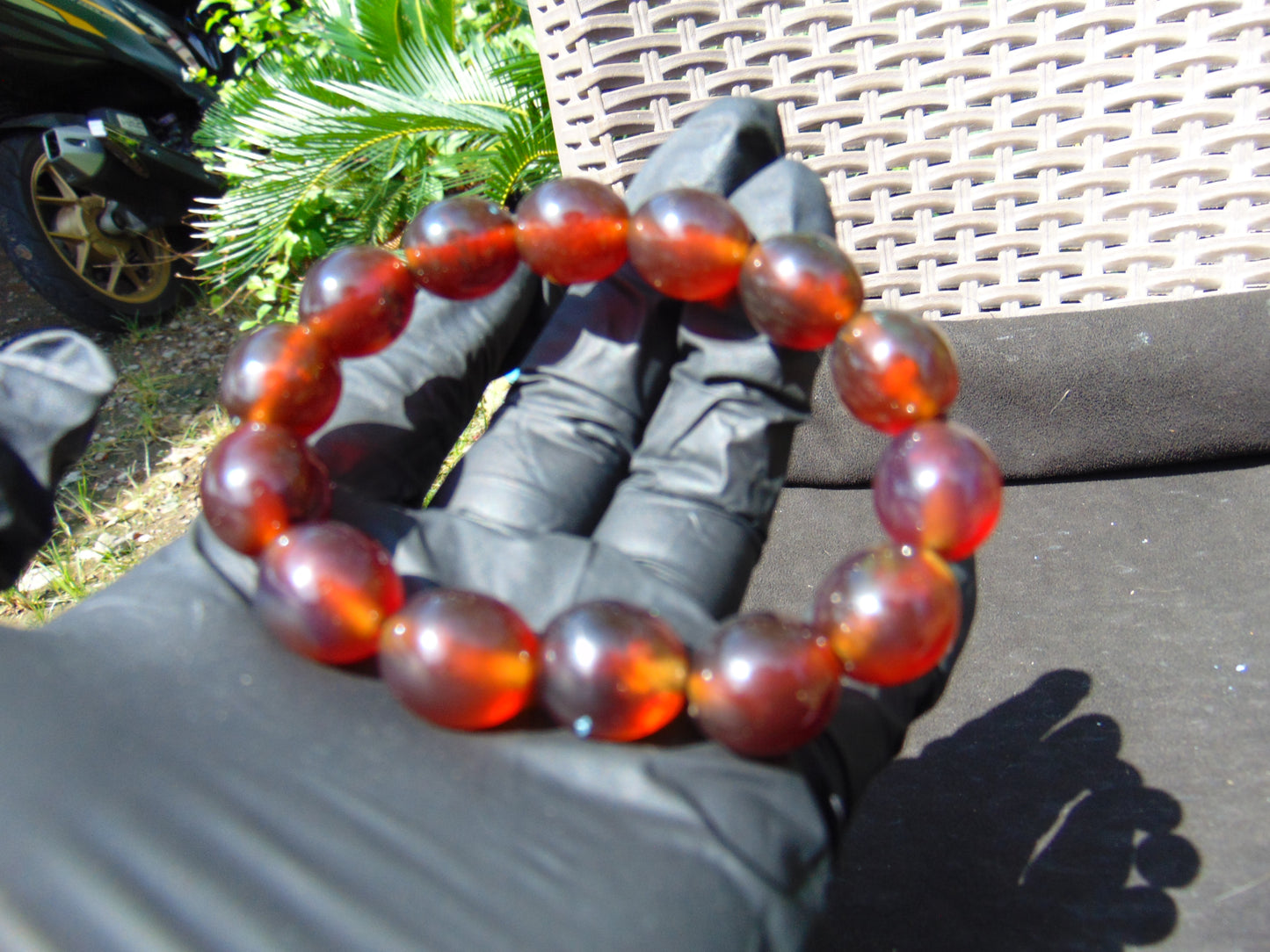 21 gram 14 Beads Mala Bracelet Indonesian amber 13x16 mm for Healing A14G58