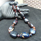 110 gram Small Beads Combination Necklace Indonesian Black Blue Amber for Healing A11K172