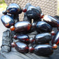 110 gram Small Beads Combination Necklace Indonesian Black Blue Amber for Healing A11K172