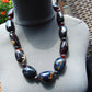 110 gram Small Beads Combination Necklace Indonesian Black Blue Amber for Healing A11K172