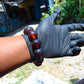 56 gram 12 Beads Mala Bracelet Indonesian Cherry Red Blue Amber 20 mm for Healing B20M22
