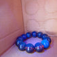 56 gram 12 Beads Mala Bracelet Indonesian Cherry Red Blue Amber 20 mm for Healing B20M22