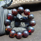 56 gram 12 Beads Mala Bracelet Indonesian Cherry Red Amber 20 mm for Healing B20M20