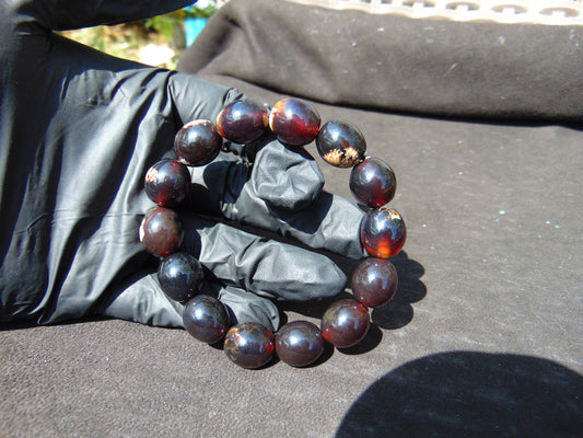 21 gram 14 Beads Mala Bracelet Indonesian amber 13x16 mm for Healing A14G62