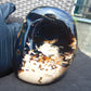 575 gr Full Polished 112x90x70 mm Mushroom Inclusion Indonesia Black Blue Amber for Healing ST5