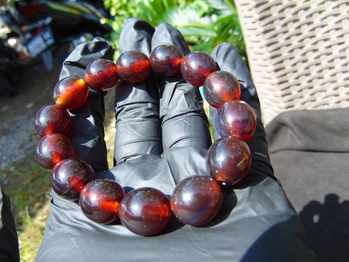 21 gram 14 Beads Mala Bracelet Indonesian amber 13x16 mm for Healing A14G59