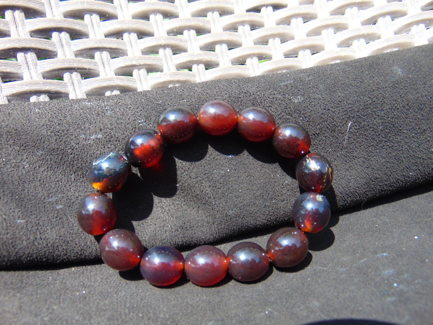 23 gram 14 Beads Mala Bracelet Indonesian amber 13x16 mm for Healing A14G60