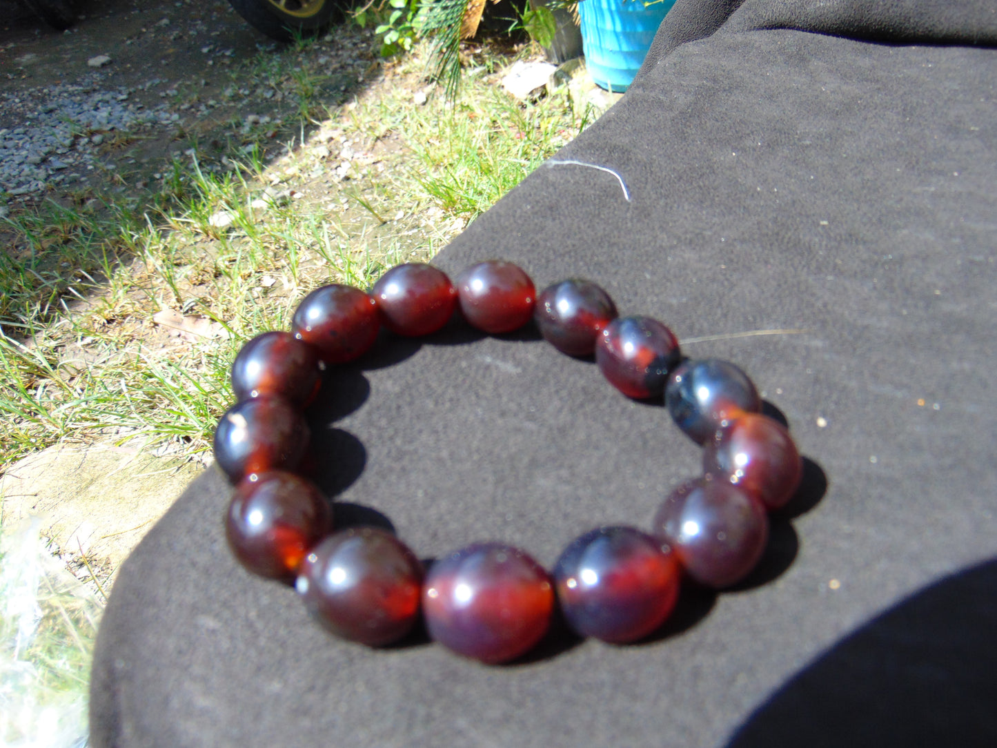 23 gram 14 Beads Mala Bracelet Indonesian amber 13x16 mm for Healing A14G60