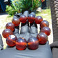 56 gram 12 Beads Mala Bracelet Indonesian Red Amber 20 mm for Healing B20M16