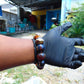 57 gram 12 Beads Mala Bracelet Indonesian White Blue Amber 20 mm for Healing B20M12