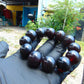 57 gram 12 Beads Mala Bracelet Indonesian Cherry Red Amber 20 mm for Healing B20M19