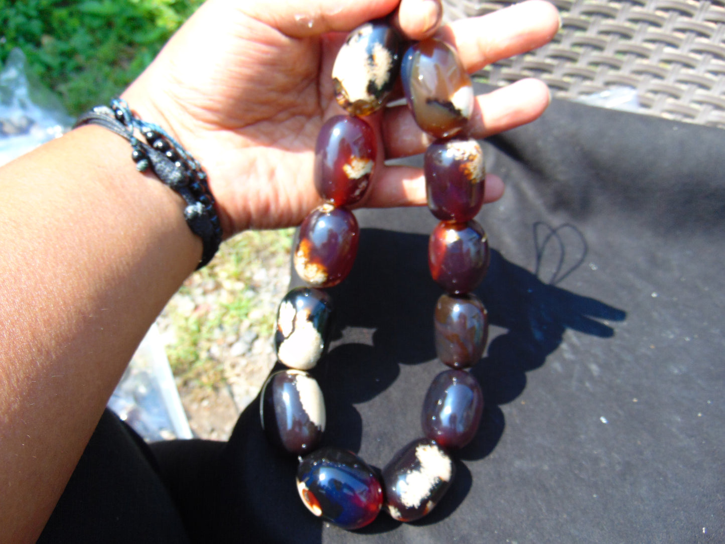 156 gr Big Necklace 12 beads Indonesian Amber for Healing F15