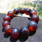 54 gram 12 Beads Mala Bracelet Indonesian Blue Red Amber 20 mm for Healing B20M18