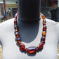 59 gram Small Beads Combination Necklace Indonesian Blue Amber for Healing S13K184