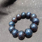 56 gram 12 Beads Mala Bracelet Indonesian Cherry Red Blue Amber 20 mm for Healing B20M21